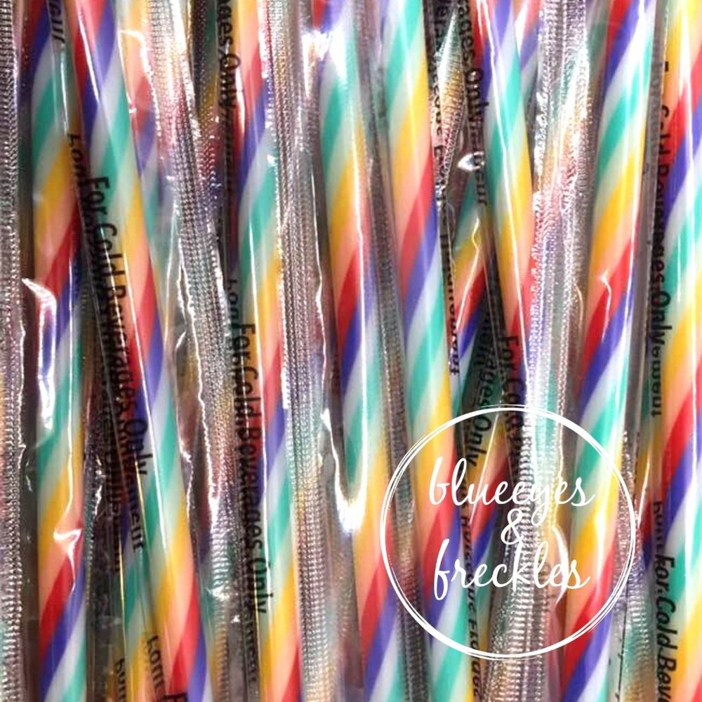 Starbucks Rainbow Straws 5-Pack for Confetti Cups